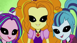 Size: 800x450 | Tagged: safe, adagio dazzle, aria blaze, sonata dusk, alien, equestria girls, ayy lmao, nightmare fuel, the dazzlings, wat