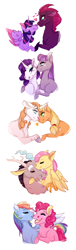 Size: 494x1619 | Tagged: safe, artist:artsiepeach, derpibooru import, applejack, discord, fluttershy, maud pie, pinkie pie, prince blueblood, rainbow dash, rarity, tempest shadow, twilight sparkle, twilight sparkle (alicorn), alicorn, earth pony, pegasus, pony, unicorn, bluejack, discoshy, female, lesbian, male, mane six, pinkiedash, rarimaud, shipping, straight, tempestlight