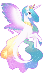 Size: 1440x2560 | Tagged: safe, artist:djspark3, princess celestia, pony, seapony (g4), beautiful, female, lidded eyes, looking at you, mare, seaponified, seapony celestia, simple background, smiling, solo, species swap, spread wings, transparent background, wings