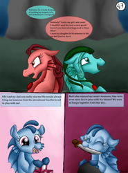 Size: 1024x1382 | Tagged: safe, artist:queentigrel, sonata dusk, oc, siren, a dazzling winter, comic, flashback, pacifier