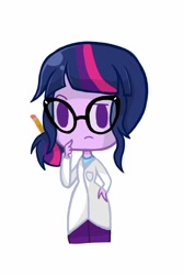 Size: 853x1280 | Tagged: safe, artist:darkberryart, derpibooru import, sci-twi, twilight sparkle, equestria girls, rainbow rocks, cute, glasses, humanized, simple background, solo, white background