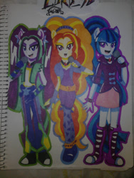 Size: 774x1032 | Tagged: safe, artist:lord-32, adagio dazzle, aria blaze, sonata dusk, equestria girls, rainbow rocks, the dazzlings, traditional art