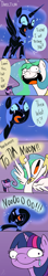 Size: 500x2814 | Tagged: safe, artist:emositecc, nightmare moon, princess celestia, twilight sparkle, alicorn, pony, unicorn, princess twilight sparkle (episode), :>, :i, :o, :t, accent, bipedal, comic, crossover, crying, derp, dialogue, faic, fangs, female, frown, glare, hoof shoes, jewelry, majestic as fuck, mare, meme, no pupils, open mouth, pointing, puffy cheeks, purple background, regalia, simple background, smiling, sonic the hedgehog (series), speech bubble, spread wings, teary eyes, to the moon, tongue out, ugandan knuckles, wat, watching, wide eyes, wings