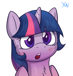 Size: 2337x2444 | Tagged: safe, artist:fluffyxai, derpibooru import, twilight sparkle, twilight sparkle (alicorn), alicorn, pony, blushing, cute, female, mare, simple background, solo, transparent background, twiabetes