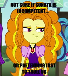 Size: 862x960 | Tagged: safe, adagio dazzle, sonata dusk, equestria girls, rainbow rocks, image macro, meme