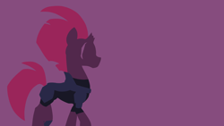 Size: 3840x2160 | Tagged: safe, artist:toastybrownpotatoes, derpibooru import, tempest shadow, pony, unicorn, my little pony: the movie, 4k resolution, broken horn, eye scar, female, glowing horn, horn, lineless, mare, minimalist, scar, side view, simple background, solo, wallpaper