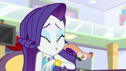 Size: 1920x1080 | Tagged: safe, screencap, rarity, better together, equestria girls, rollercoaster of friendship, eyes closed, female, geode of shielding, solo