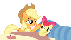 Size: 5120x2880 | Tagged: safe, artist:chrisps2, apple bloom, applejack, earth pony, pony, bloom and gloom, absurd resolution, simple background, transparent background, vector