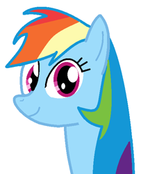 Size: 484x536 | Tagged: safe, artist:theawesomeguy98201, derpibooru import, rainbow dash, pegasus, pony, cute, dashabetes, looking at you, simple background, solo, white background