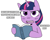 Size: 703x560 | Tagged: safe, artist:meowing-ghost, derpibooru import, twilight sparkle, angry, book, law, looking at you, solo, the law, vulgar