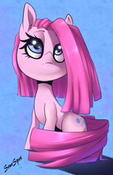 Size: 1024x1582 | Tagged: safe, artist:sourspot, pinkie pie, earth pony, pony, female, mare, pink coat, pink mane, pinkamena diane pie, solo