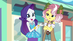 Size: 1920x1080 | Tagged: safe, screencap, rarity, vignette valencia, better together, equestria girls, rollercoaster of friendship, geode of shielding