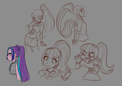 Size: 1280x907 | Tagged: safe, artist:rileyav, aria blaze, sonata dusk, equestria girls, sketch, sketchwall