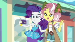 Size: 1920x1080 | Tagged: safe, screencap, rarity, vignette valencia, better together, equestria girls, rollercoaster of friendship, beauty mark, bracelet, cellphone, duckface, duo, duo female, female, geode of shielding, jewelry, me my selfie and i, phone, selfie, smartphone