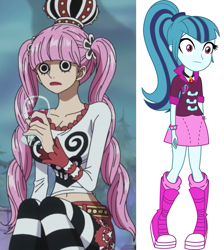 Size: 645x720 | Tagged: safe, sonata dusk, equestria girls, image macro, meme, one piece, perona, starenata