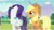 Size: 1278x726 | Tagged: safe, screencap, applejack, rarity, earth pony, pony, unicorn, the mane attraction, female, mare, meme, plot, youtube caption