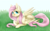 Size: 4800x3000 | Tagged: safe, artist:scarlet-spectrum, fluttershy, pegasus, pony, absurd resolution, cute, grass, open mouth, prone, shyabetes, solo