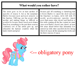 Size: 670x578 | Tagged: safe, cup cake, discussion, meta, obligatory pony, text