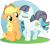 Size: 1277x1127 | Tagged: safe, artist:haretrinity, applejack, coloratura, earth pony, pony, the mane attraction, female, kiss on the cheek, kissing, lesbian, rara, rarajack, shipping, simple background, transparent background