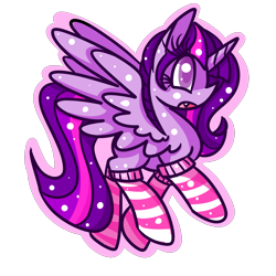 Size: 1200x1200 | Tagged: safe, artist:sugaropolis, derpibooru import, twilight sparkle, twilight sparkle (alicorn), alicorn, pony, clothes, female, mare, socks, solo, striped socks