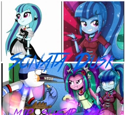 Size: 480x444 | Tagged: safe, artist:mlp_sugar_zap, artist:the-butch-x, aria blaze, sonata dusk, equestria girls, chips, food, mordecai, mordecai and rigby, nachos, regular show, rigby, sunburst background, taco