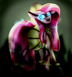 Size: 1024x1097 | Tagged: safe, artist:eezie-ponie12, pinkie pie, earth pony, pony, chica, crossover, five nights at freddy's, pinkamena diane pie, sharp teeth, solo