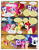 Size: 612x792 | Tagged: safe, artist:newbiespud, derpibooru import, edit, edited screencap, screencap, applejack, cherry jubilee, fluttershy, pinkie pie, rainbow dash, rarity, twilight sparkle, unicorn twilight, earth pony, pegasus, pony, unicorn, comic:friendship is dragons, the last roundup, comic, dialogue, female, freckles, frown, hat, looking up, mane six, mare, onomatopoeia, saddle bag, screencap comic, smiling, worried