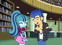 Size: 1024x747 | Tagged: safe, artist:missgoldendragon, artist:mixiepie, artist:themexicanpunisher, flash sentry, sonata dusk, equestria girls, female, male, senata, shipping, straight, vector