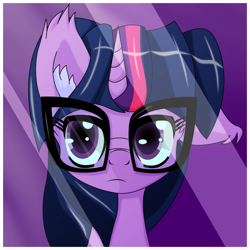 Size: 1000x1000 | Tagged: safe, artist:an-m, derpibooru import, twilight sparkle, glasses, solo