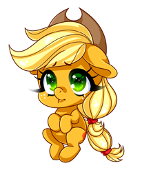 Size: 1703x2064 | Tagged: safe, artist:bjorn-bi, applejack, earth pony, pony, cute, floppy ears, jackabetes, simple background, solo, transparent background