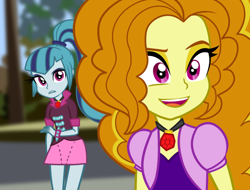 Size: 938x712 | Tagged: safe, artist:rileyav, adagio dazzle, sonata dusk, equestria girls, meme, parody, scrubs, where do you think we are