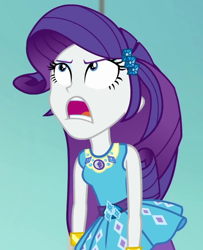 Size: 826x1019 | Tagged: safe, screencap, rarity, better together, equestria girls, rollercoaster of friendship, angry, bracelet, cropped, female, geode of shielding, jewelry, marshmelodrama, open mouth, solo