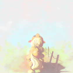 Size: 4000x4000 | Tagged: safe, artist:sharpieboss, applejack, earth pony, pony, absurd resolution, looking up, solo