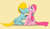 Size: 2480x1429 | Tagged: safe, artist:culu-bluebeaver, pinkie pie, oc, oc:tech gear, earth pony, pony, ahegao, canon x oc, female, kissing, male, neck kiss, open mouth, pinkamena diane pie, shipping, straight, techpie