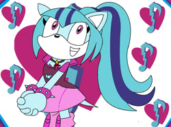 Size: 1024x761 | Tagged: safe, artist:holidae10, sonata dusk, anthro, equestria girls, solo, sonic the hedgehog (series), sonicified