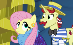 Size: 1131x694 | Tagged: safe, screencap, flam, fluttershy, pegasus, pony, viva las pegasus