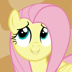 Size: 900x900 | Tagged: safe, screencap, fluttershy, pegasus, pony, viva las pegasus, cute, female, looking up, mare, shyabetes, smiling, solo