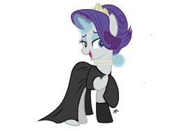 Size: 2048x1536 | Tagged: safe, artist:palmartz44, rarity, pony, unicorn, breakfast at tiffany's, clothes, dress, fancy, jewelry, necklace, simple background, solo, transparent background