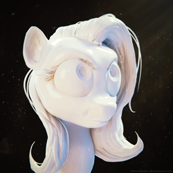 Size: 1920x1920 | Tagged: safe, artist:shastro, fluttershy, pegasus, pony, 3d, bust, portrait, solo