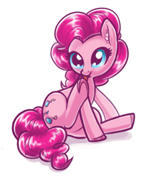 Size: 811x956 | Tagged: safe, artist:mcponyponypony, pinkie pie, earth pony, pony, behaving like a cat, clothes, cute, diapinkes, female, hoof licking, licking, mare, pinkie cat, shoes, simple background, solo, tongue out, underhoof, white background