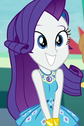 Size: 720x1080 | Tagged: safe, screencap, rarity, better together, equestria girls, rollercoaster of friendship, cropped, cute, female, geode of shielding, raribetes, smiling, solo