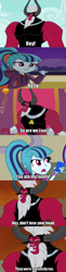 Size: 503x2066 | Tagged: safe, lord tirek, sonata dusk, equestria girls, android 16, cell (dbz), dragonball z abridged, screencap comic