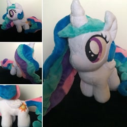 Size: 2048x2048 | Tagged: safe, artist:sen5, princess celestia, alicorn, pony, cewestia, female, filly, folded wings, irl, mare, missing accessory, photo, plushie, solo