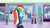 Size: 1280x720 | Tagged: safe, derpibooru import, screencap, lily pad (equestria girls), nolan north, pepper twist, rainbow dash, track starr, victoria, better together, equestria girls, holidays unwrapped, background human, canterlot mall, clothes, crystal prep academy uniform, female, male, pants, plusplus, school uniform, shoes