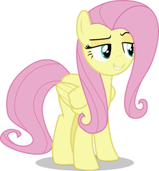 Size: 5592x6027 | Tagged: safe, artist:shutterflyeqd, fluttershy, pegasus, pony, viva las pegasus, absurd resolution, raised eyebrow, simple background, smugshy, solo, transparent background, vector