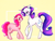 Size: 1284x975 | Tagged: safe, artist:vetallie, pinkie pie, rarity, earth pony, pony, unicorn, female, lesbian, mare, raripie, shipping, size difference