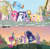 Size: 878x864 | Tagged: safe, derpibooru import, edit, screencap, applejack, fluttershy, pinkie pie, princess twilight 2.0, rainbow dash, rarity, spike, twilight sparkle, twilight sparkle (alicorn), unicorn twilight, alicorn, dragon, earth pony, pegasus, pony, unicorn, the last problem, apple farm, end of ponies, ethereal mane, female, gigachad spike, male, mane seven, mane six, mare, older, older applejack, older mane seven, older pinkie pie, older rainbow dash, older rarity, older spike, ponyville, winged spike