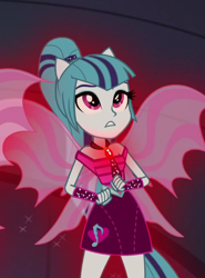 Size: 460x622 | Tagged: safe, screencap, sonata dusk, equestria girls, rainbow rocks, fin wings, ponied up, solo