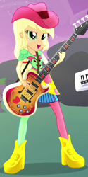 Size: 231x463 | Tagged: safe, screencap, applejack, equestria girls, rainbow rocks, outfit catalog, solo