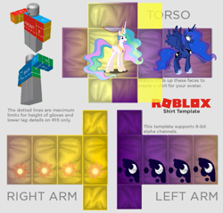 Size: 585x559 | Tagged: safe, princess celestia, princess luna, alicorn, pony, duo, female, mare, roblox